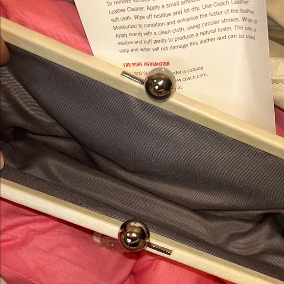 Coach White Leather Bag NWT - Picture 9 of 15